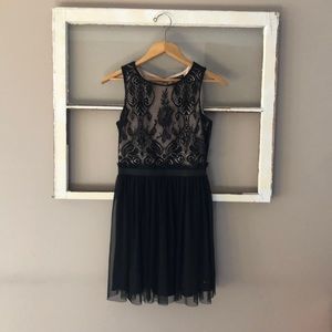 As U Wish Black Lace Dress- S